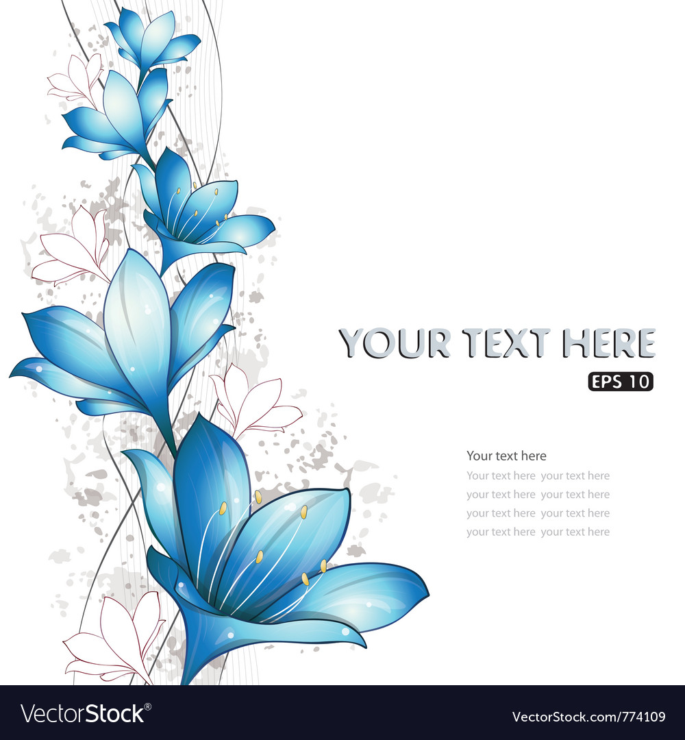 Blue lilies design