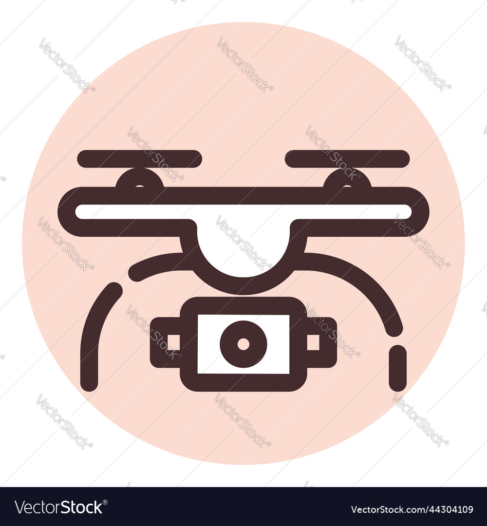 Broadcast drone on a white background