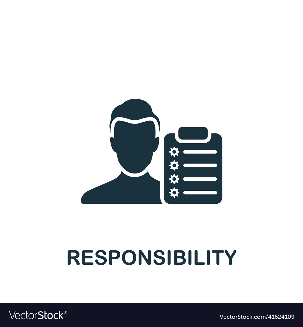 Responsibility icon monochrome simple