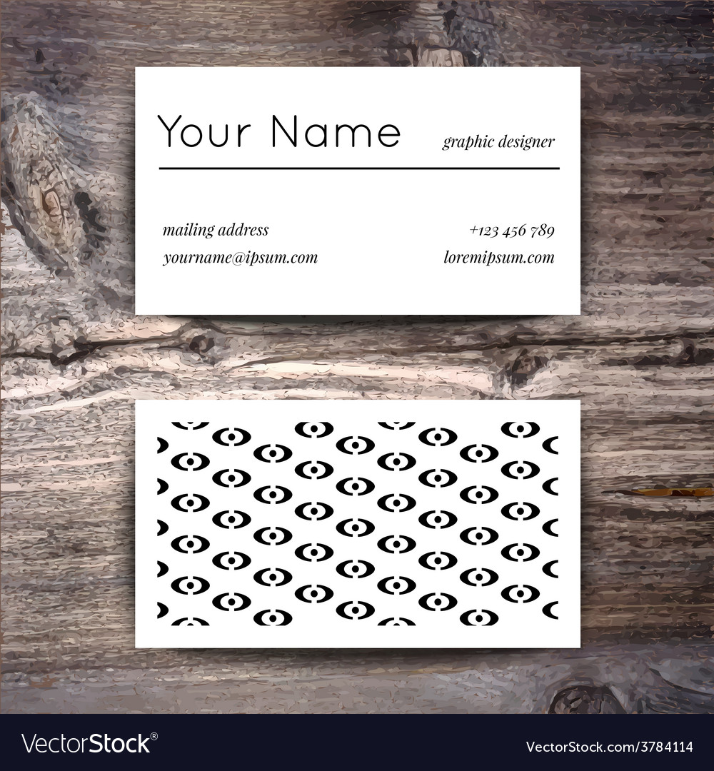 Business card template with creative white