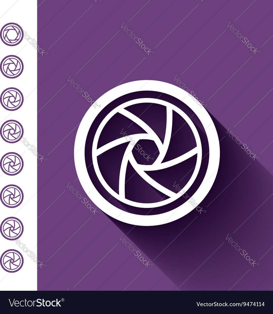 Camera shutter Royalty Free Vector Image - VectorStock