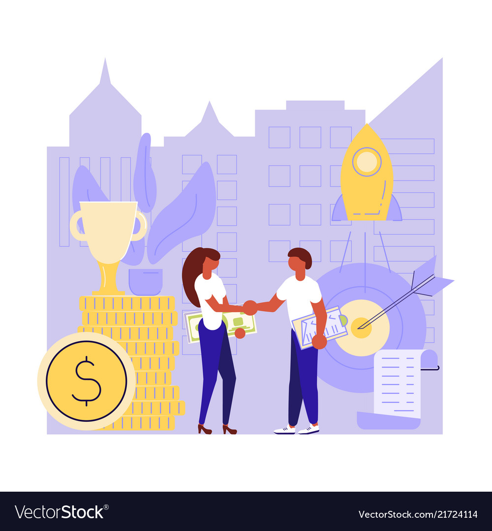 Investment start-up concept Royalty Free Vector Image