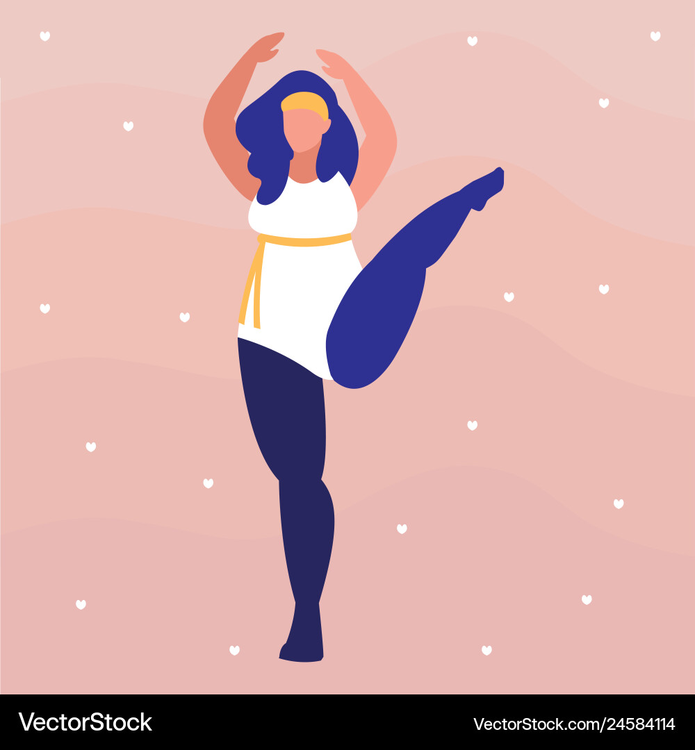 Robust woman dancing ballet Royalty Free Vector Image
