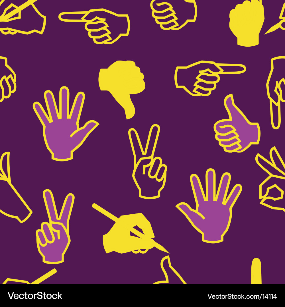 Seamless hand Royalty Free Vector Image - VectorStock