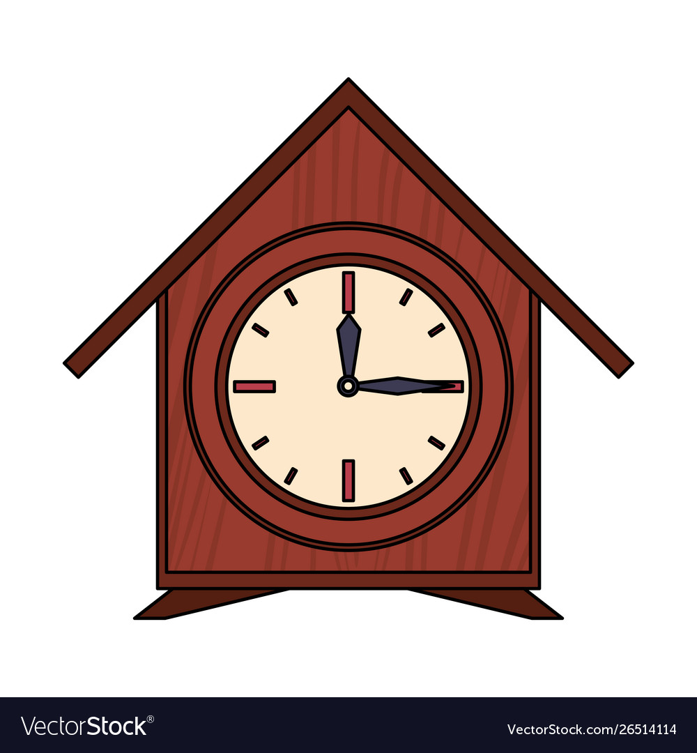 Time clock watch alarm cartoon Royalty Free Vector Image