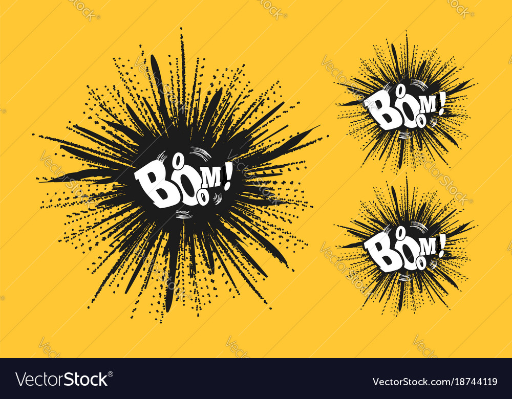 Comic speech bubble stars explosion