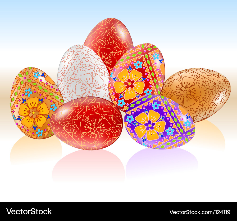 Easter eggs Royalty Free Vector Image - VectorStock