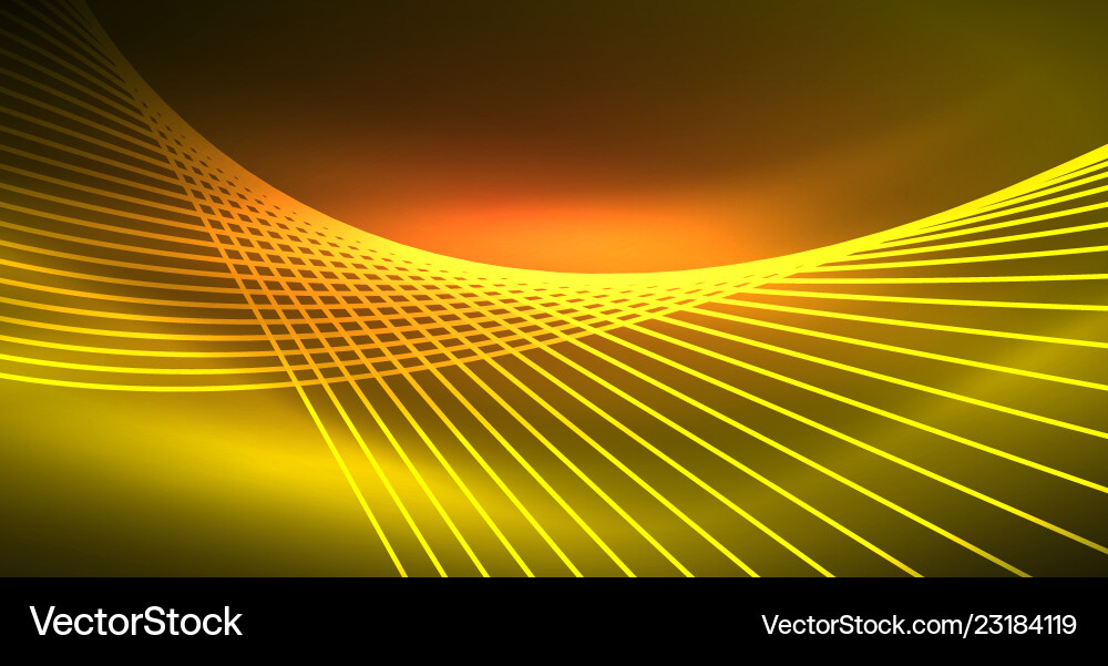 Neon Glowing Magic Background Neon Banner Night Vector Image