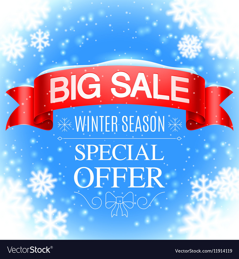 Winter Sale Banner Royalty Free Vector Image VectorStock