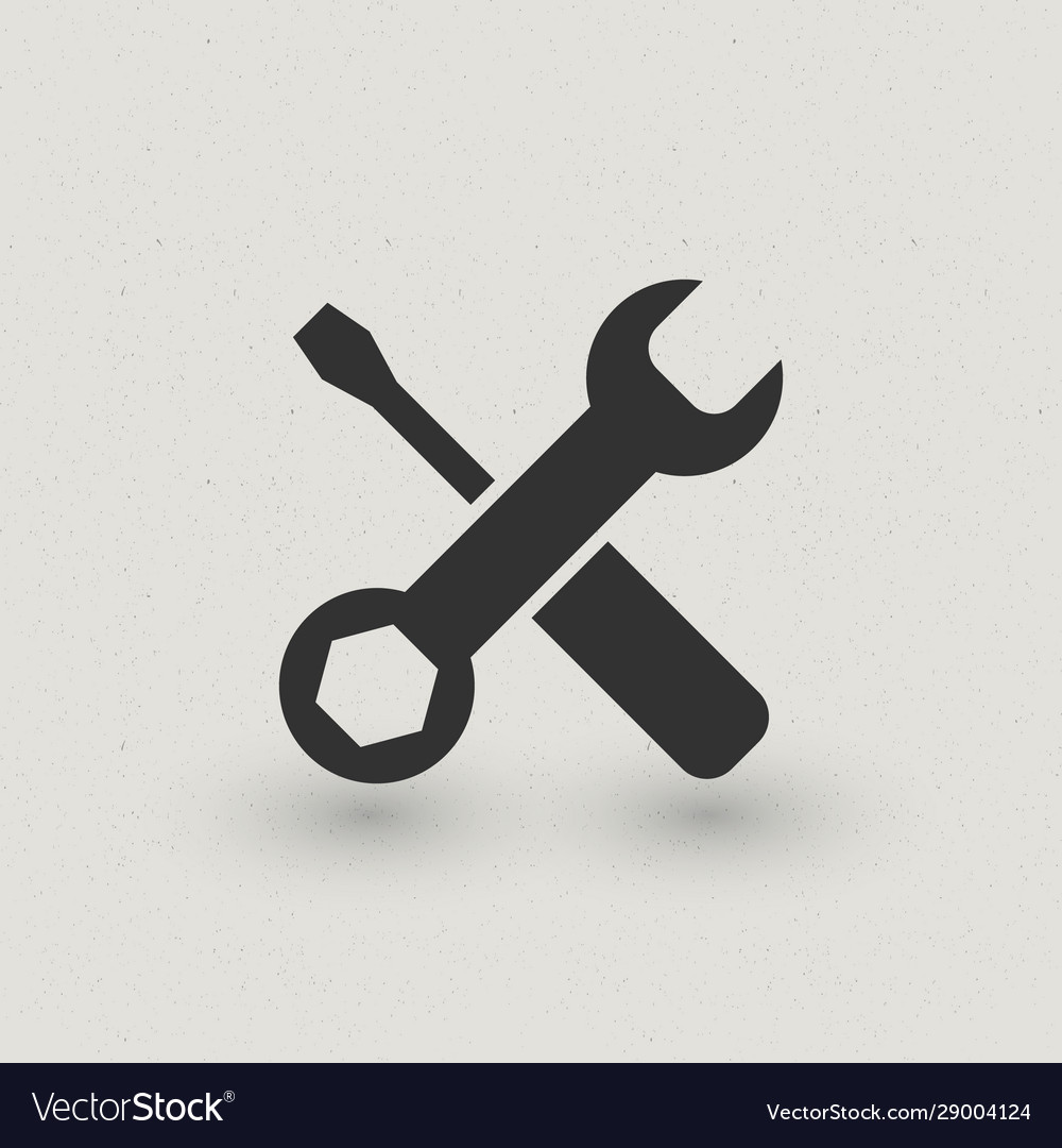 Black settings tools icon Royalty Free Vector Image