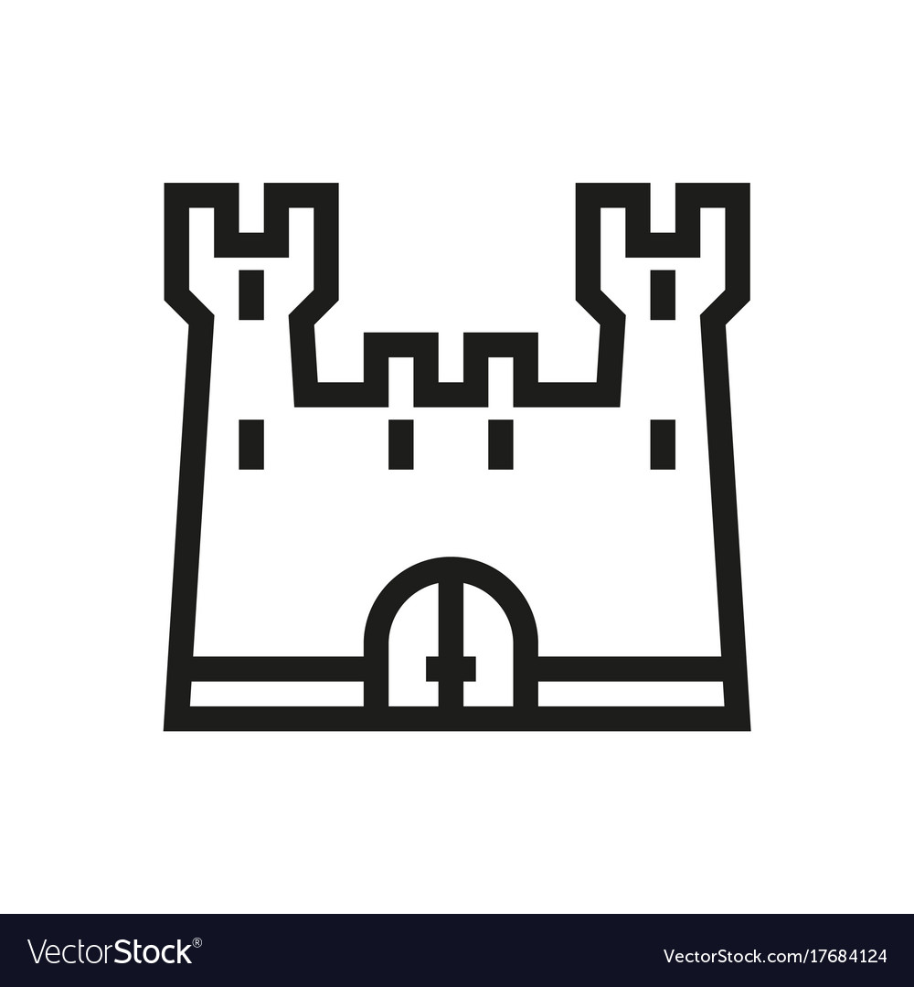 Castle icon on white background Royalty Free Vector Image