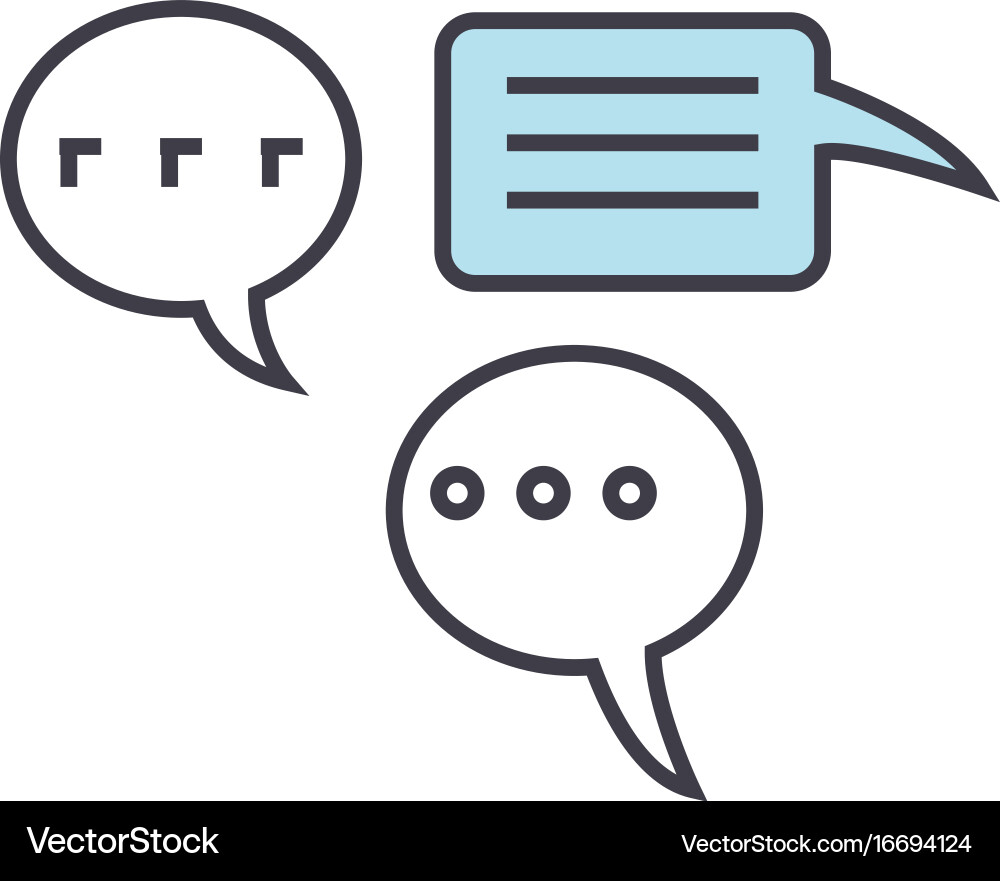 Chats Talking Talks Concept Line Icon - 