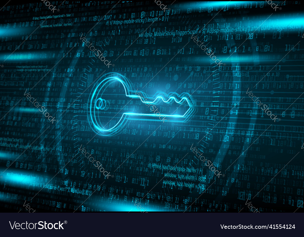 Cyber security data encryption background Vector Image