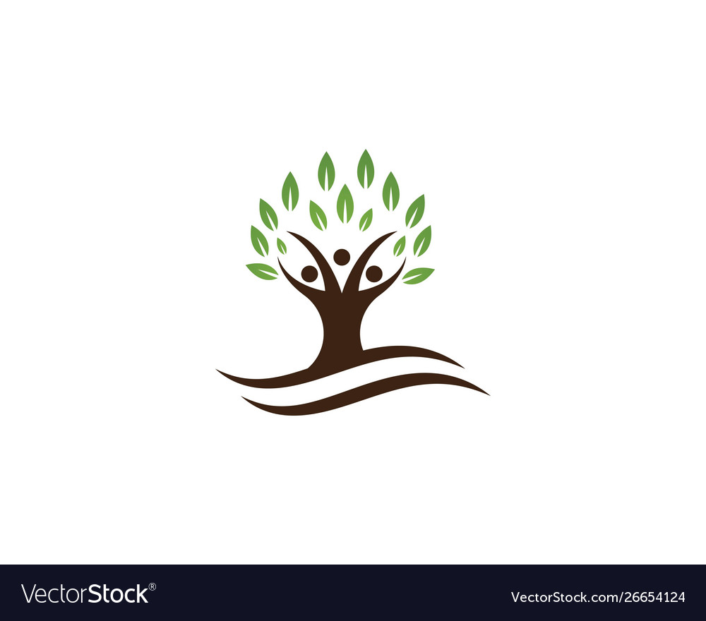 Family tree logo template Royalty Free Vector Image