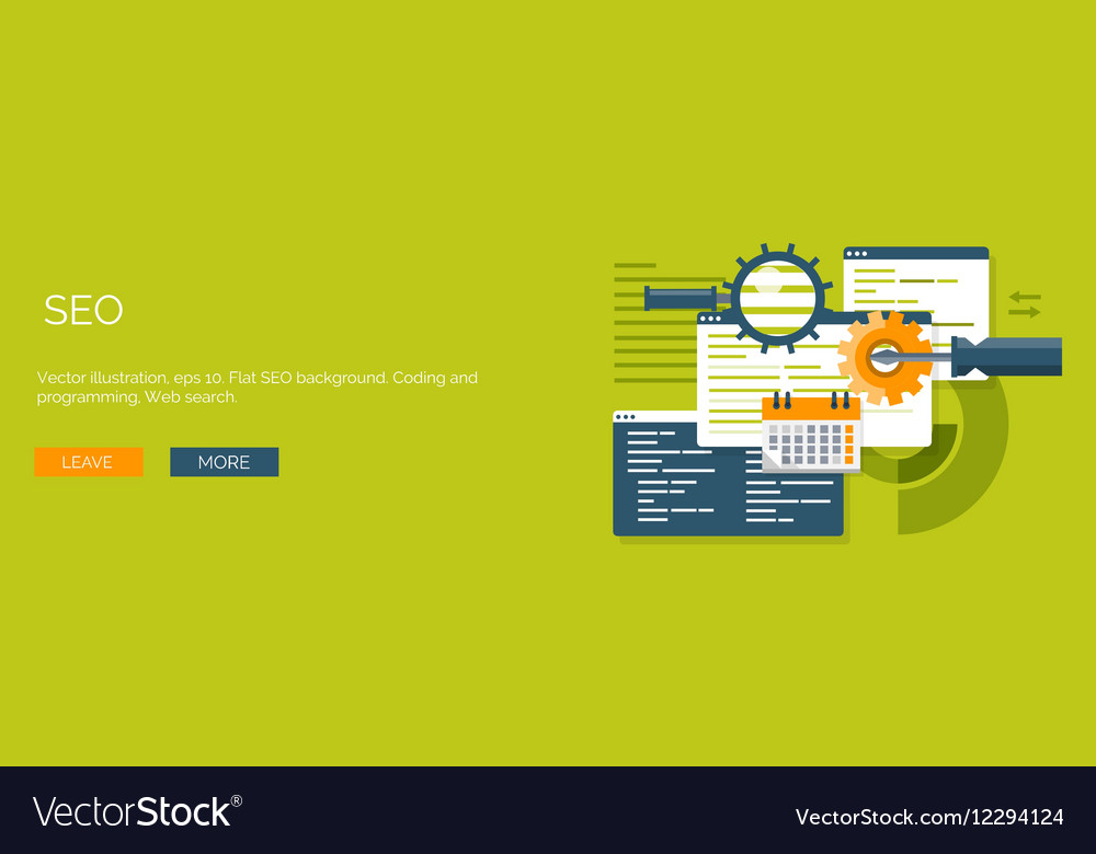 Flat background coding Royalty Free Vector Image