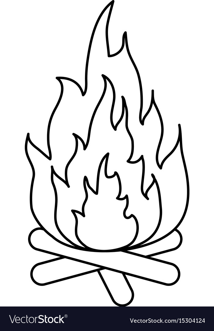 Hot fire flame Royalty Free Vector Image - VectorStock