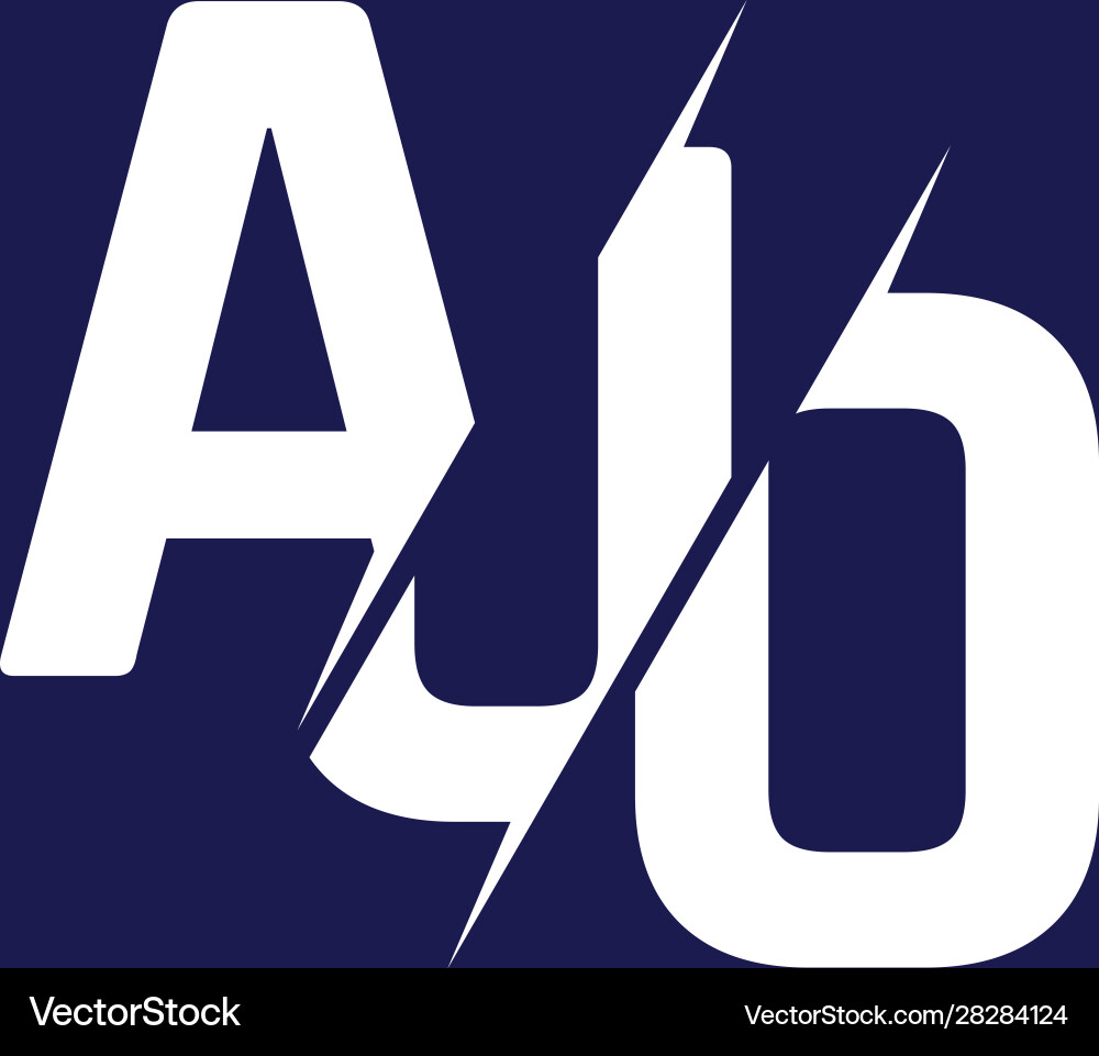Monogram letters initial logo design ajo Vector Image