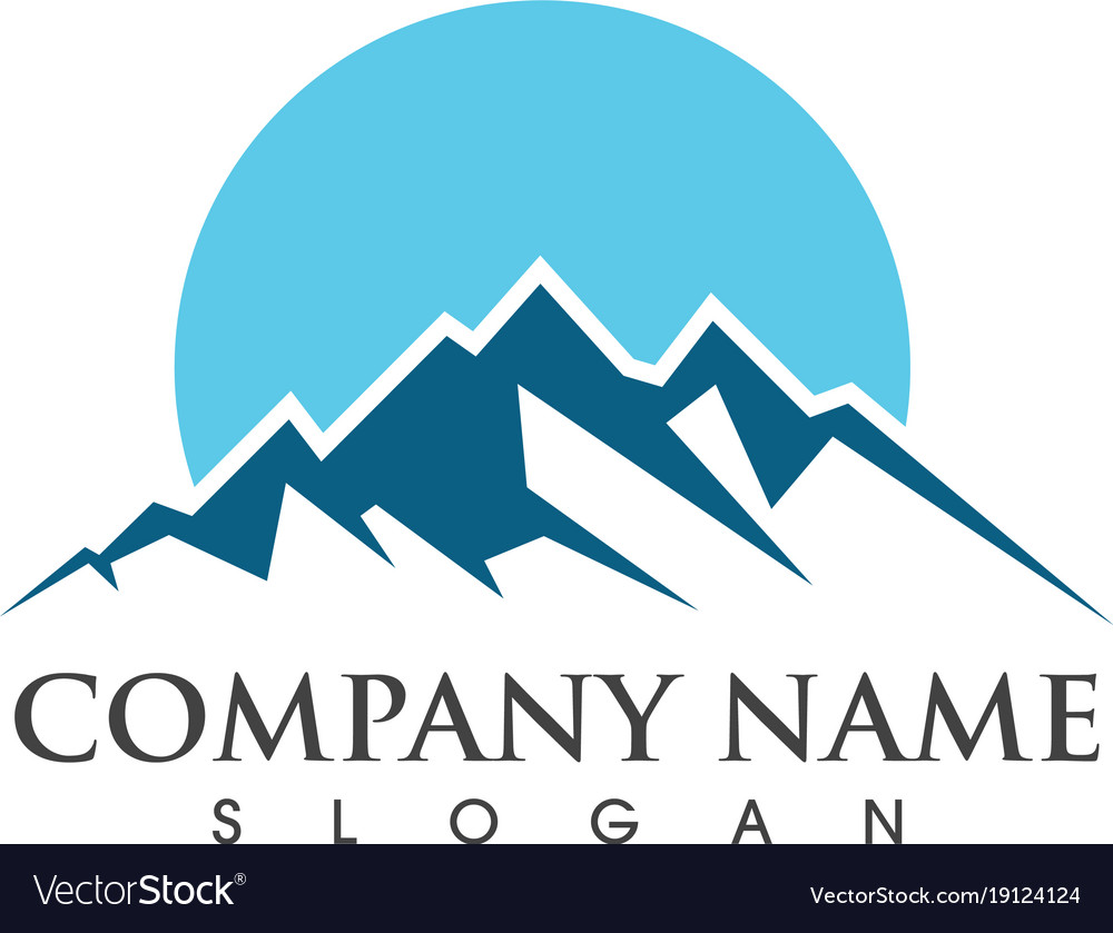 Mountain icon logo template