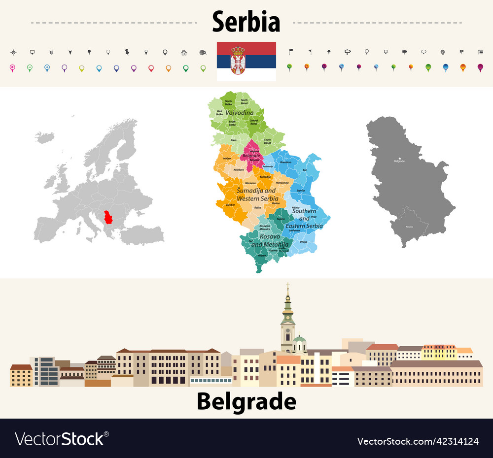 Premium Vector  Map with borders of vojvodina in vector