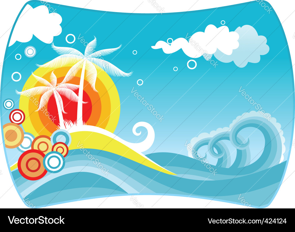 Tropical abstract background Royalty Free Vector Image