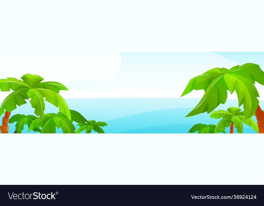 Tropical palm background with trees isolated