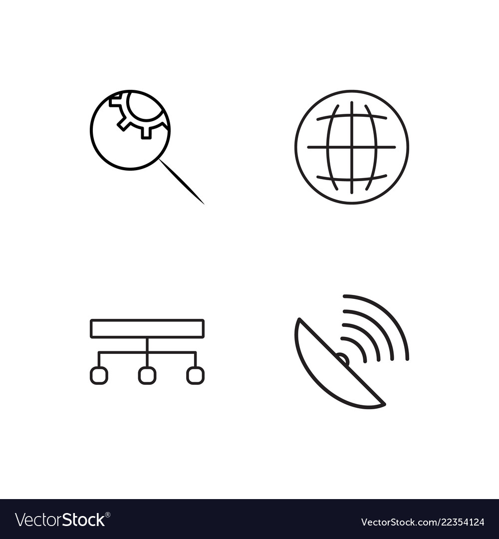 Web simple outlined icons set