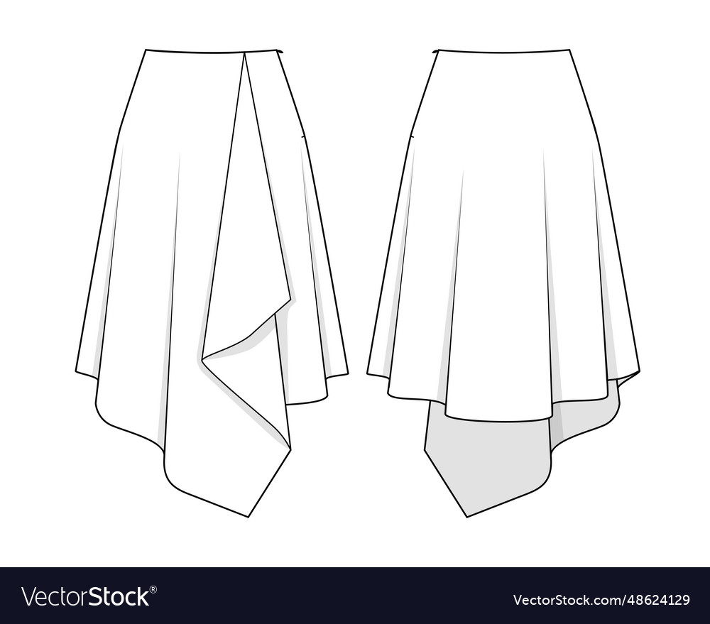 Asymmetrical skirt