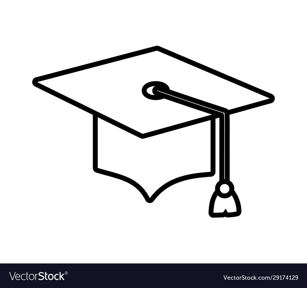 Back to school education graduation hat accessory Vector Image