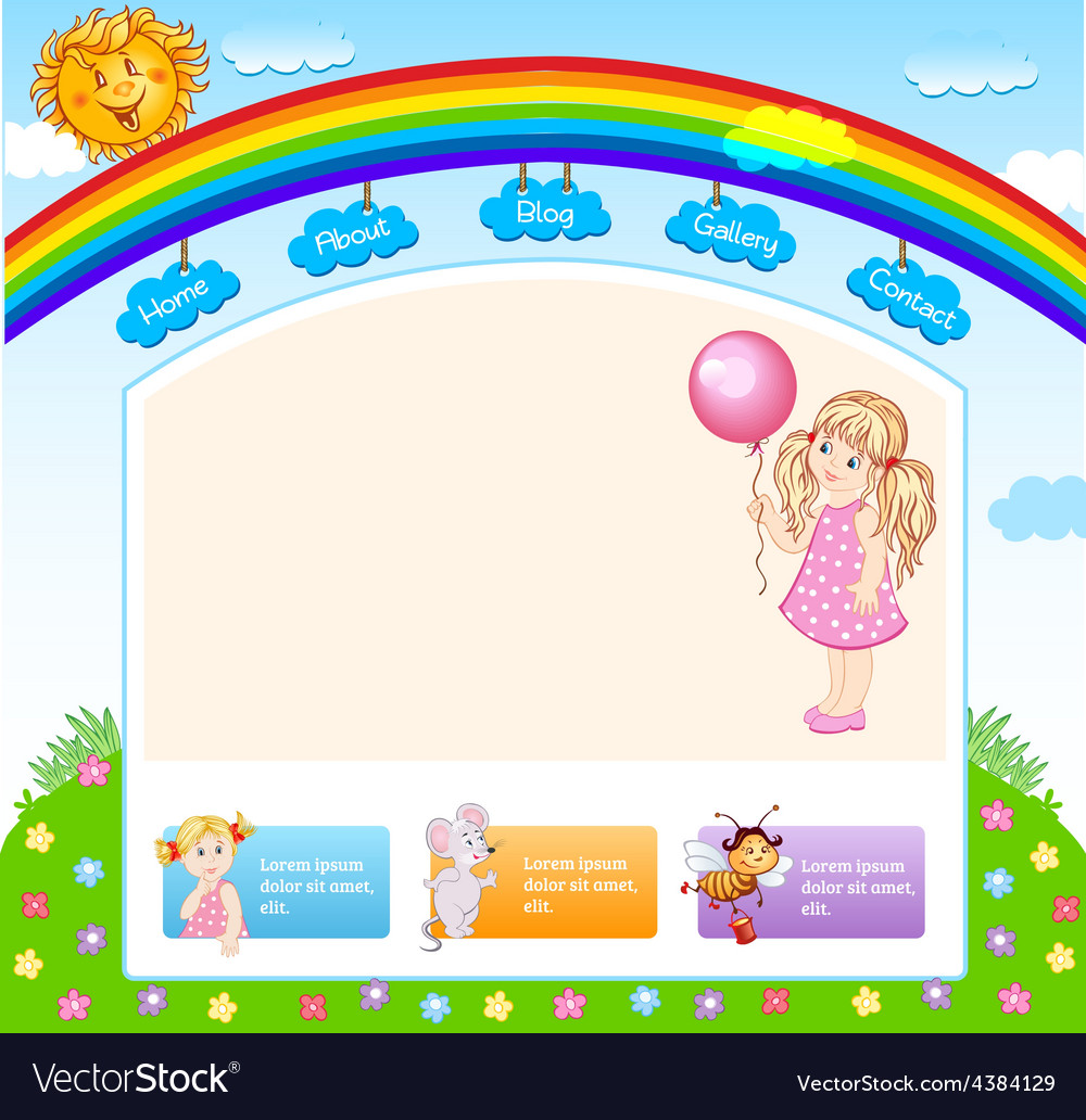 cartoon kid template royalty free vector image