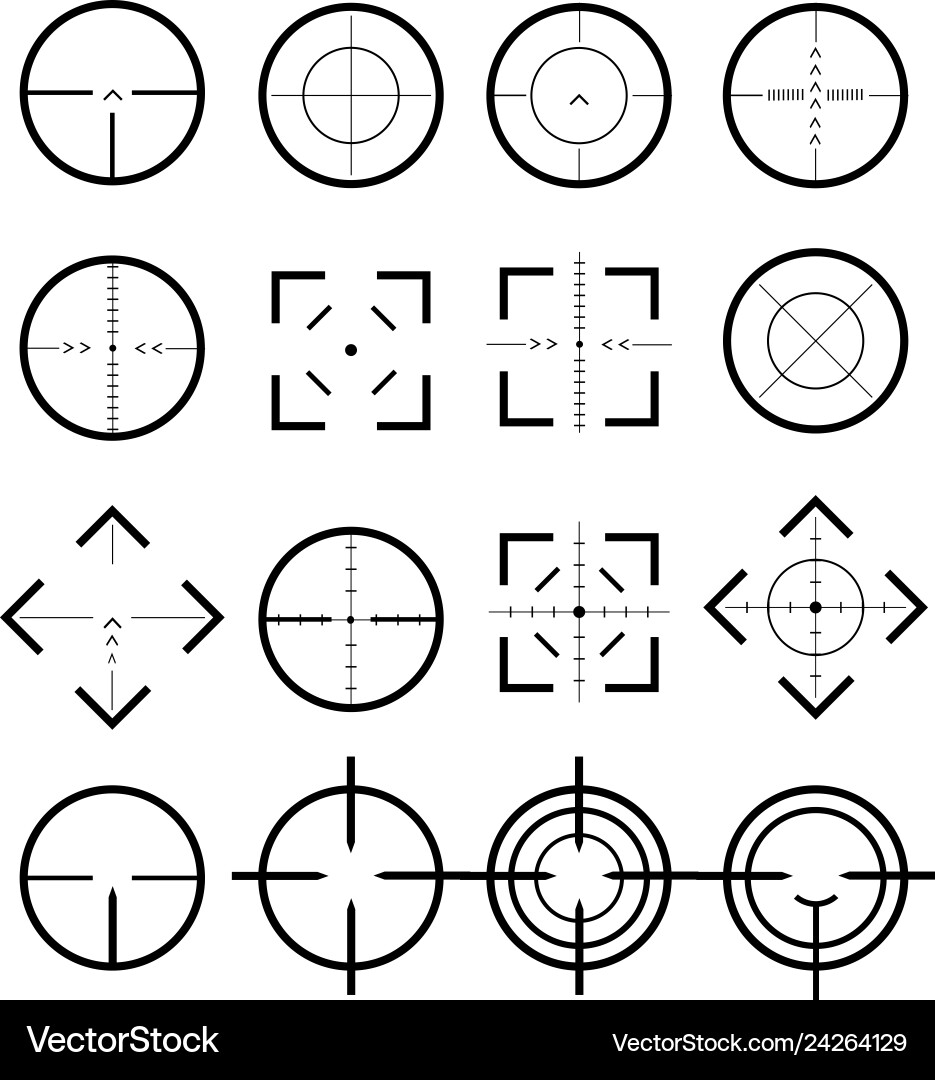 Different icon set of targets and destination Vector Image