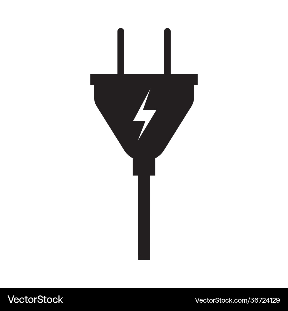 Electric plug icon energy power technology sign Vector Image