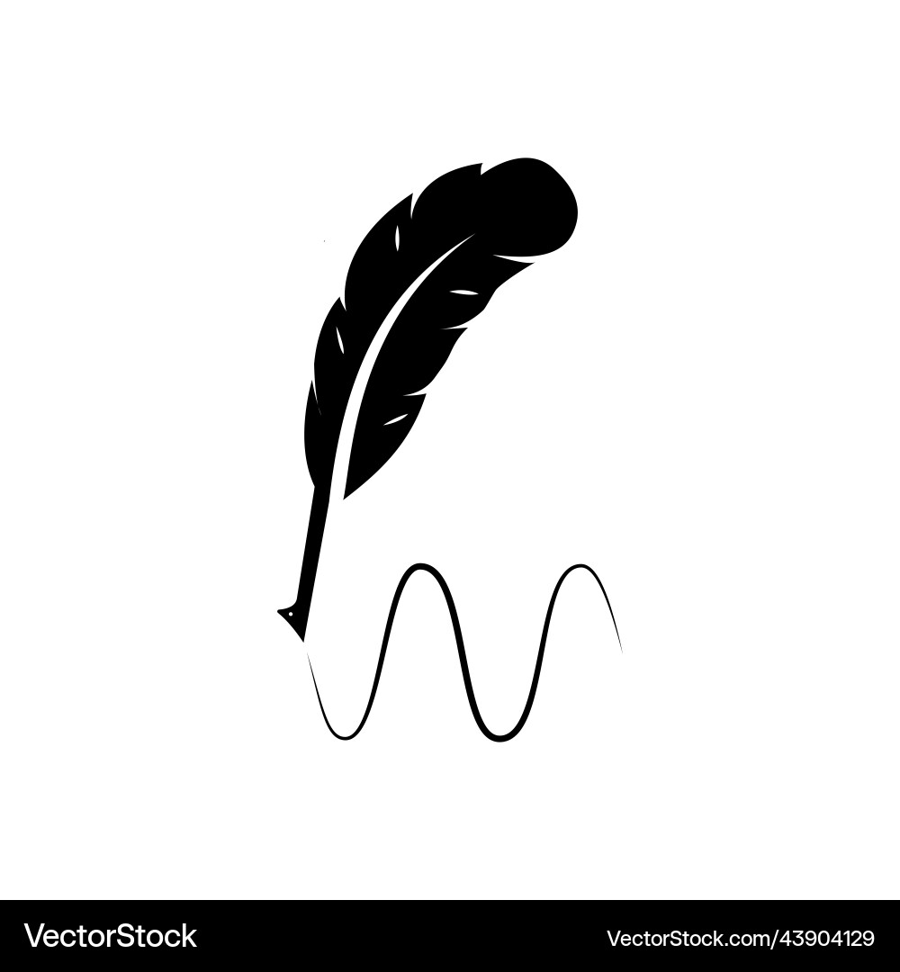 Feather pen Royalty Free Vector Image - VectorStock