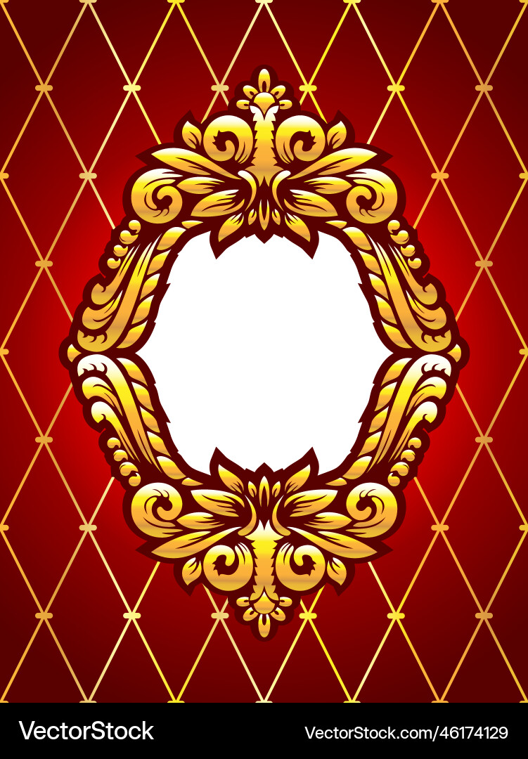Golden frame Royalty Free Vector Image - VectorStock