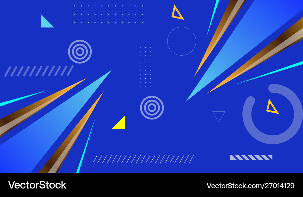Gradient Geometric Shape Banner Background Vector Image