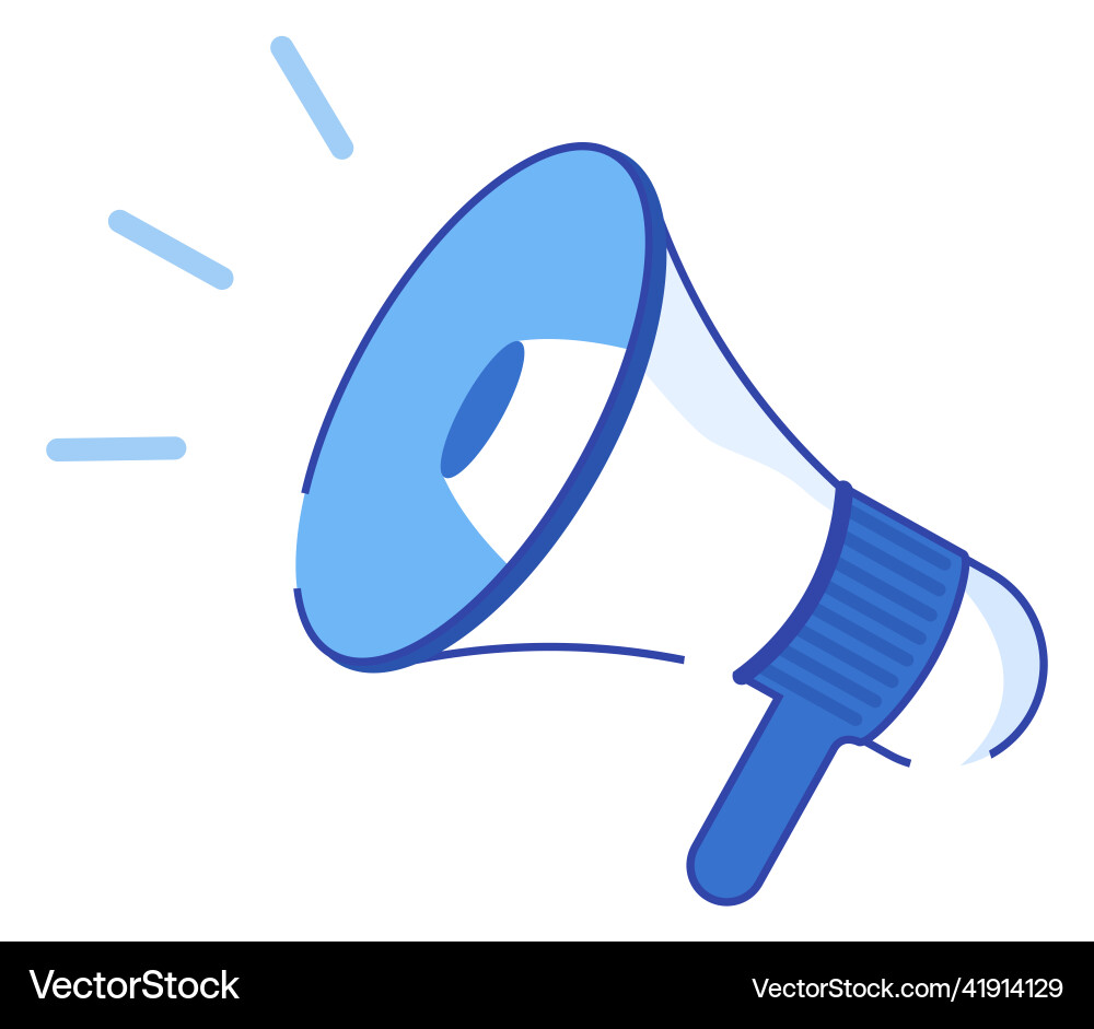 Megaphone loudspeaker shoutbox device for loud Vector Image