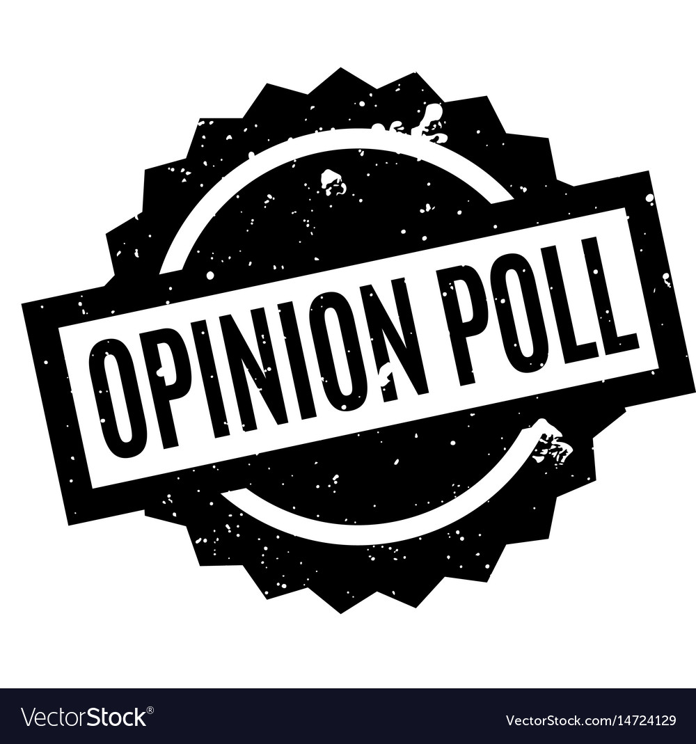 Opinion poll rubber stamp Royalty Free Vector Image