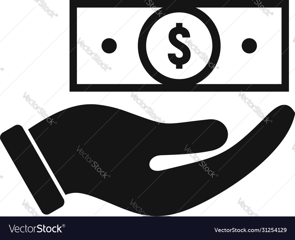 Take cash back icon simple style Royalty Free Vector Image