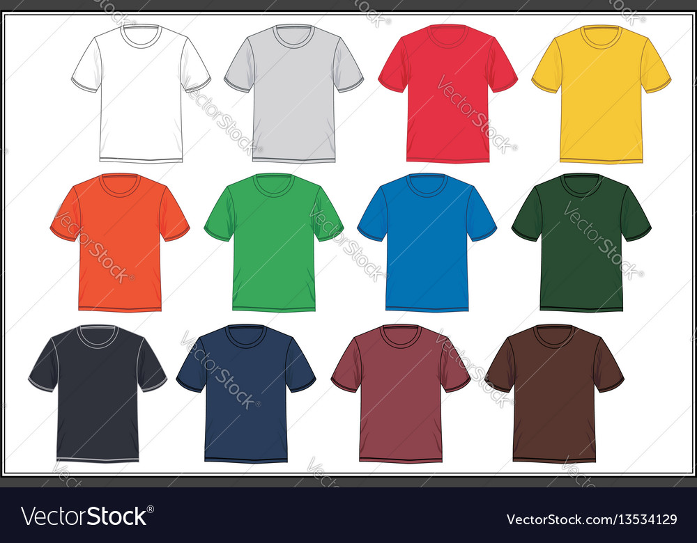 Template t-shirt colorful Royalty Free Vector Image