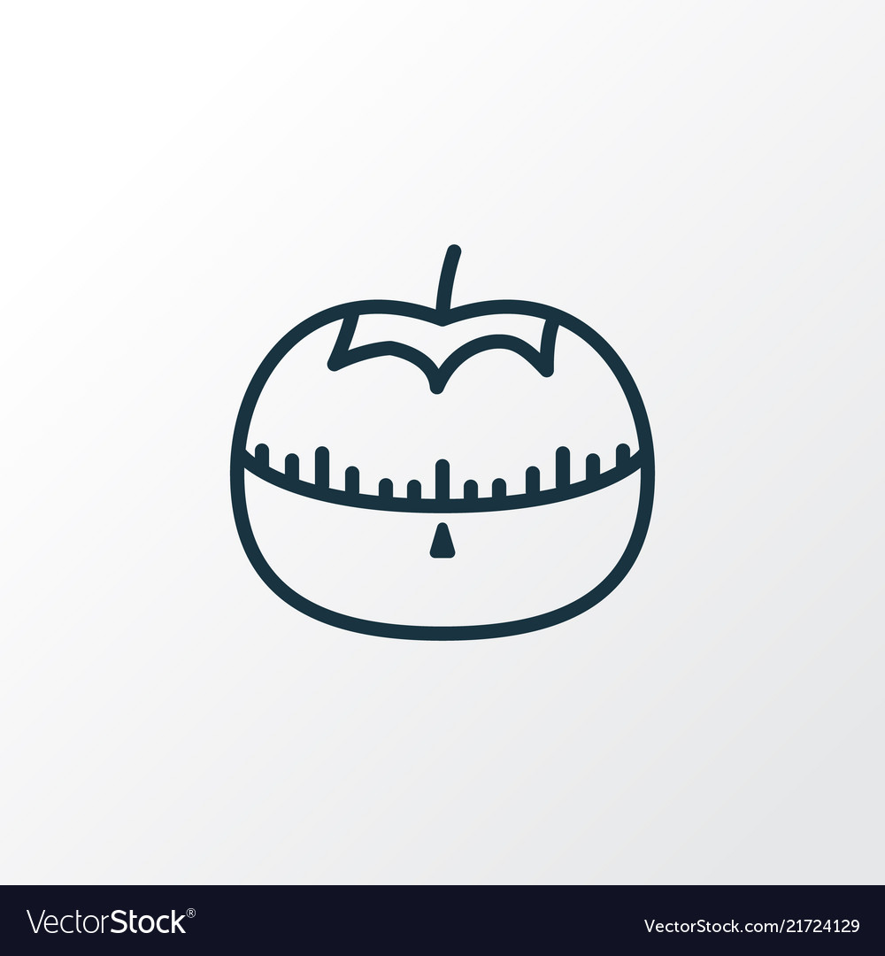 Tomato timer icon line symbol premium quality