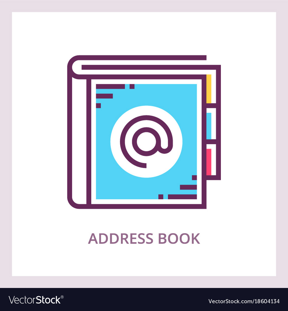 address book icon business concept royalty free vector image business address book