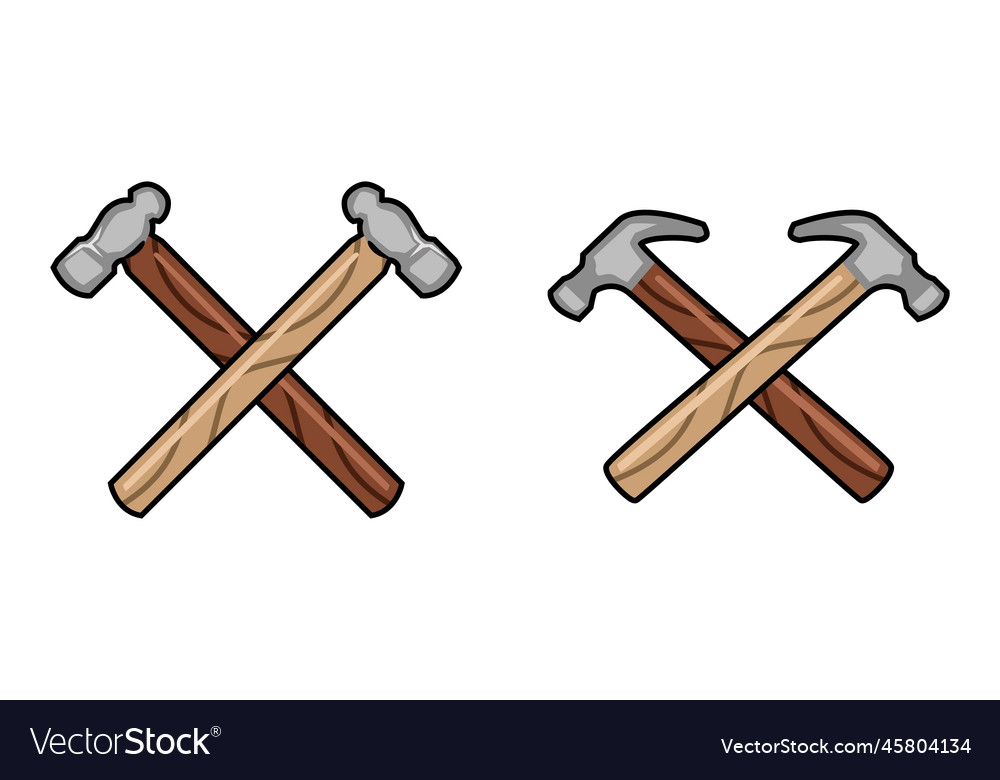 Colorful cartoon claw hammer handyman tool Vector Image