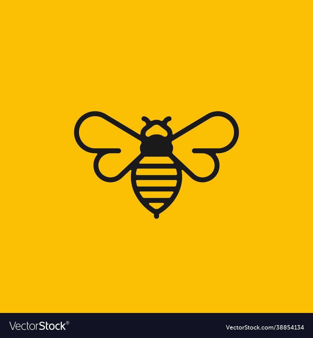 Honey bee symbol web icon logo template design Vector Image