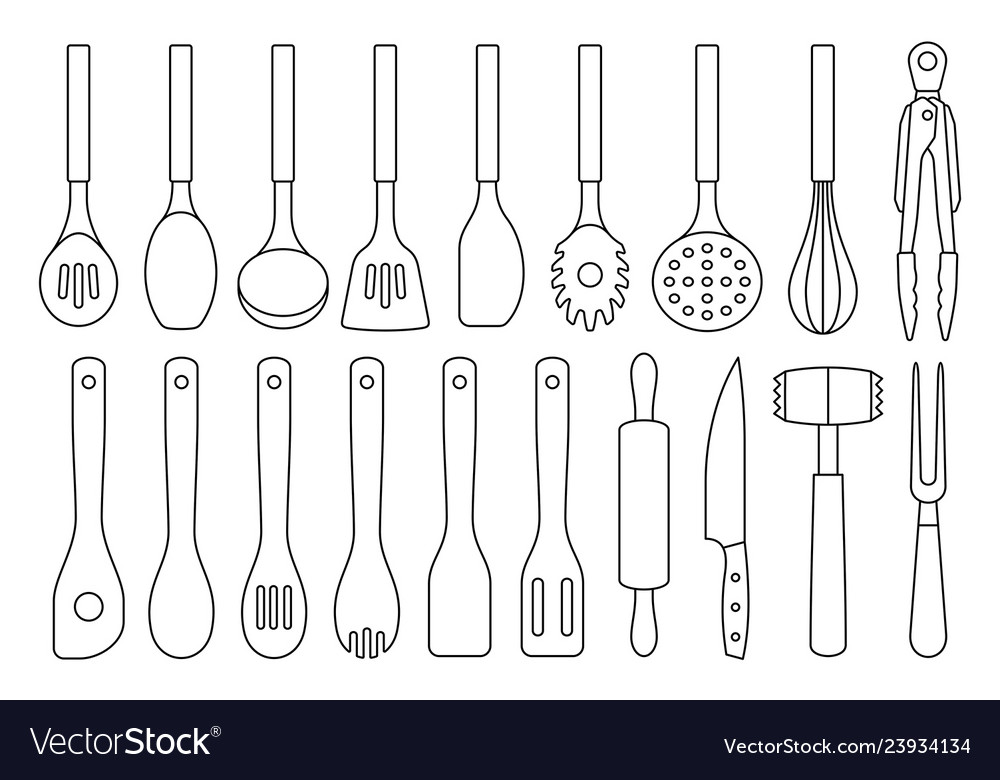 Set of kitchen utensils