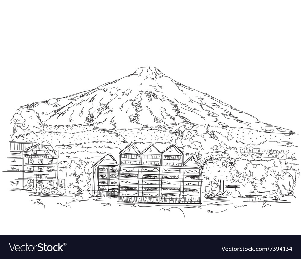 The House In The Mountains Royalty Free Vector Image