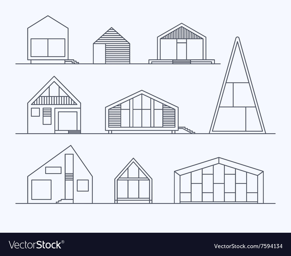 Линейная дом 1. Домик линейный. tiny house vector. house one line.