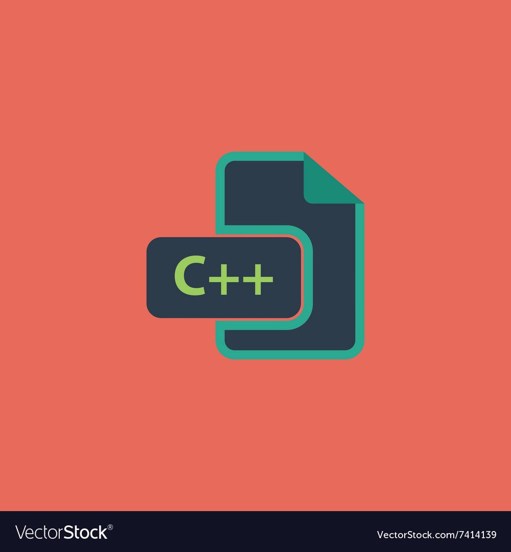 C development file format flat icon