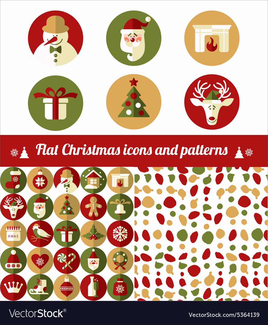 Christmas design icons set