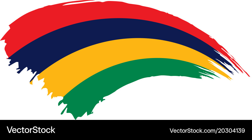 Mauritius flag Royalty Free Vector Image - VectorStock