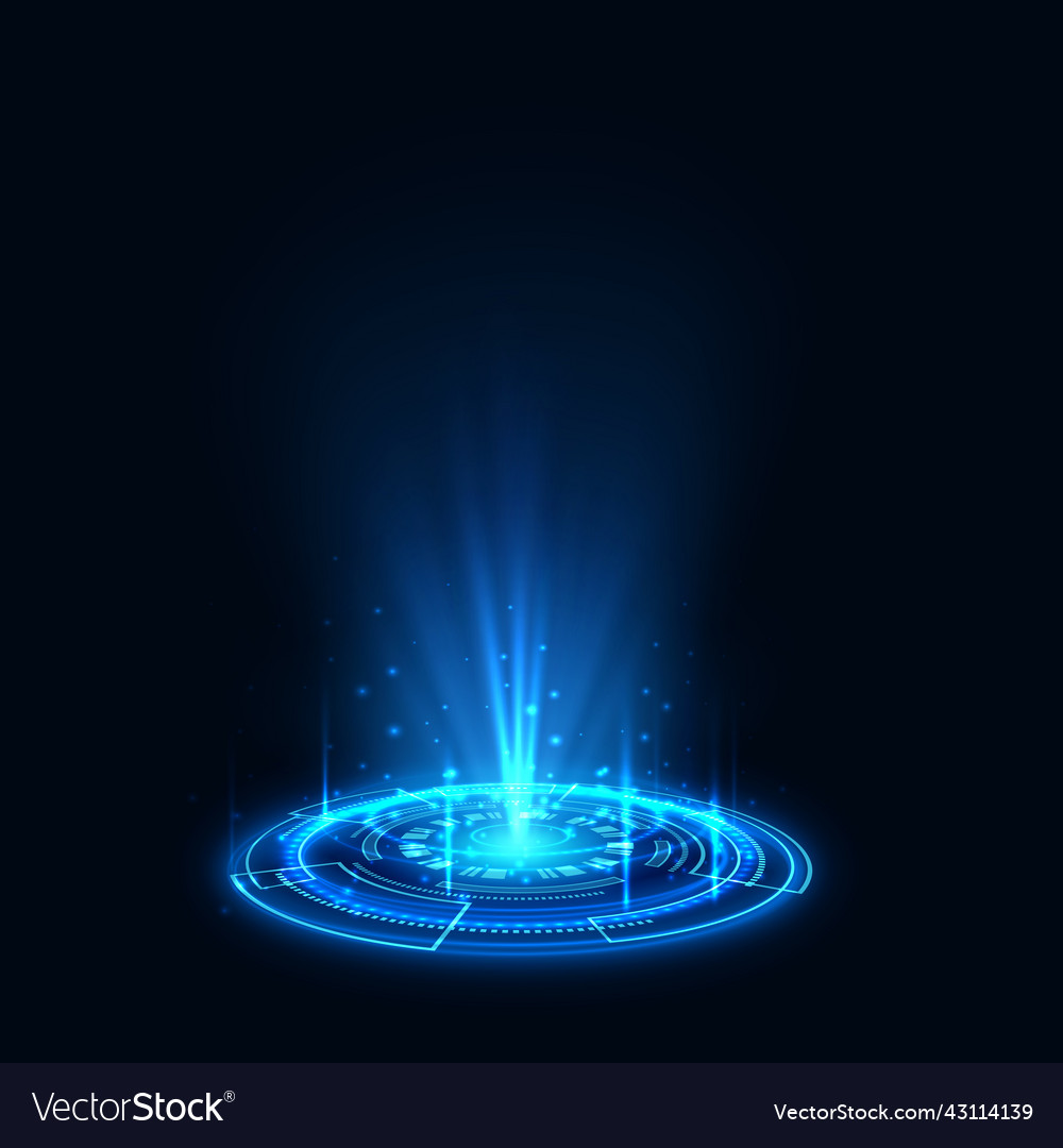 Realistic Portal Level Up Teleportation Process Vector Image