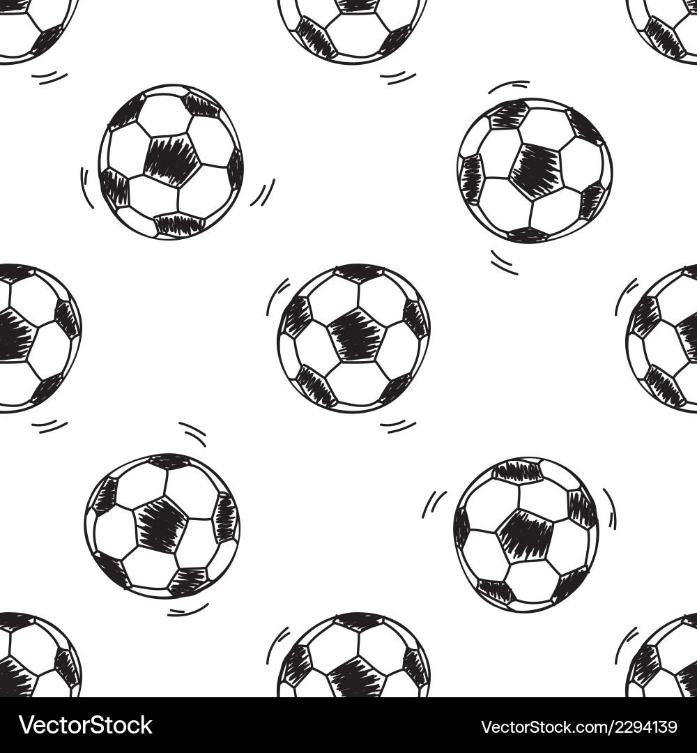 Seamless pattern with soccer balls Royalty Free Vector Image